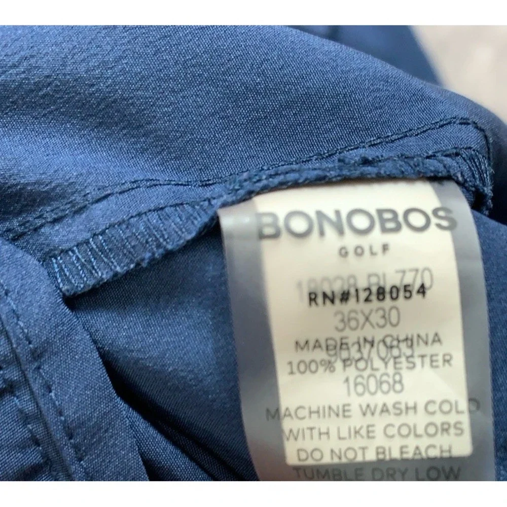 Bonobos Golf Pant Mens 34x29 Blue‎ Tailored Grip Waistband Wicking Stretch